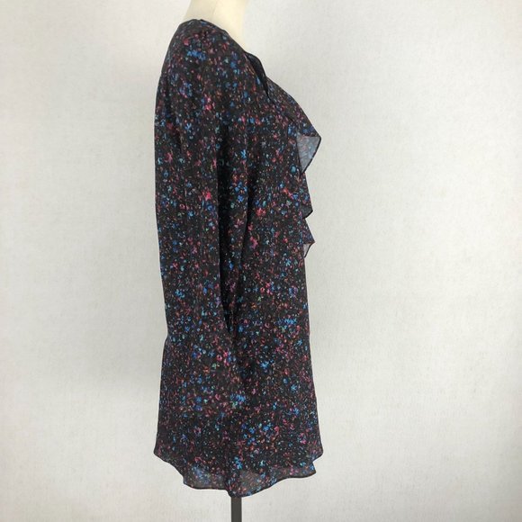 Parker NWT $398 Women's Medium Long Sleeve Ruffle Mini Ditsy Floral Shirt Dress - Picture 4 of 12